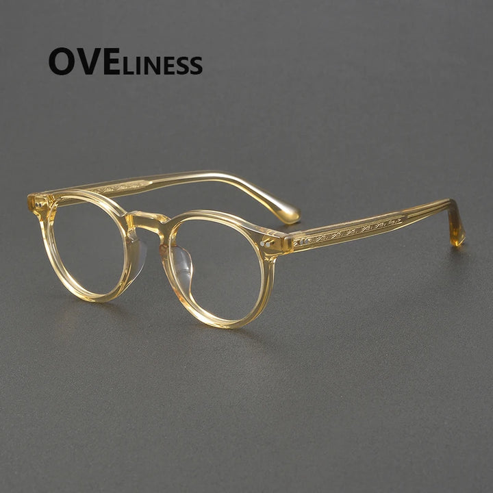 Oveliness Women's Full Rim Round Acetate Eyeglasses 398095