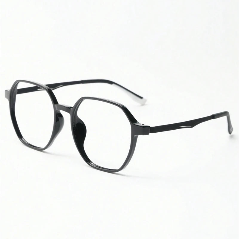 Kocolior Unisex Full Rim Polygonal Tr 90 Titanium Eyeglasses 256883