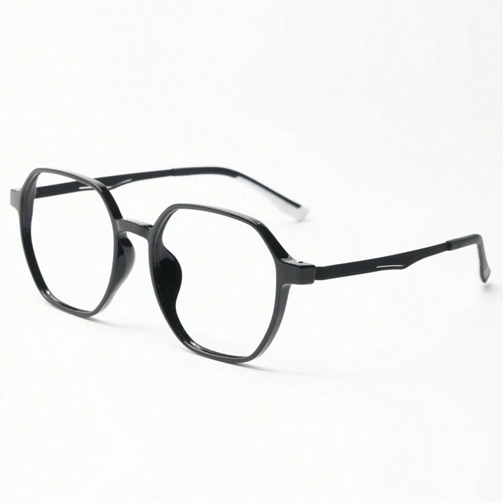 Kocolior Unisex Full Rim Polygonal Tr 90 Titanium Eyeglasses 256883