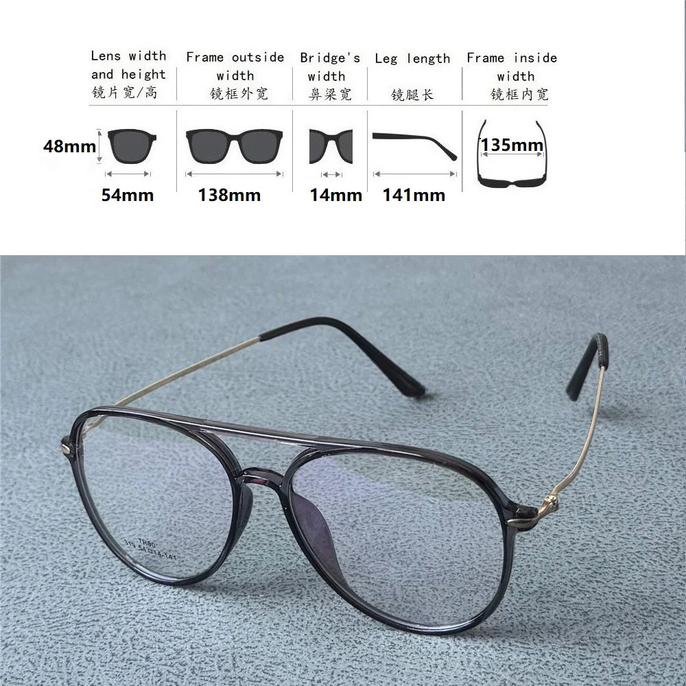 Cubojue Women's Full Rim Oval Double Bridge Alloy Reading Glasses 411454