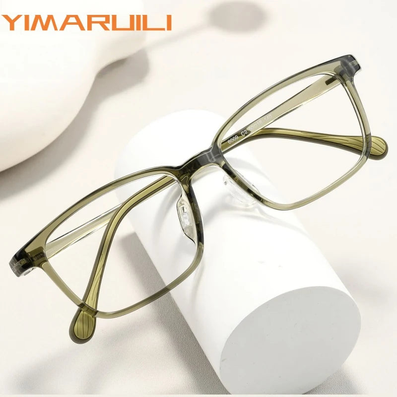 Yimaruili Unisex Full Rim Square TR-90 Eyeglasses 6009LS — view 1 | Yimaruili at FuzWeb