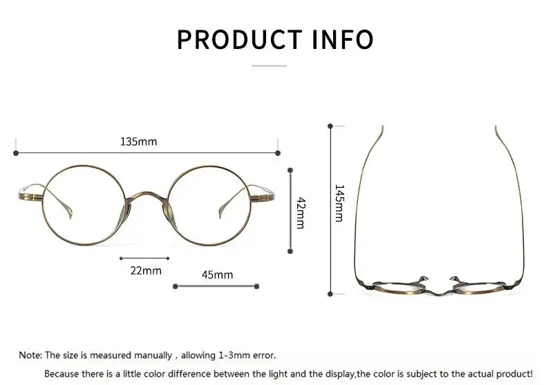 Bobbie Women's Full Rim Round Titanium Eyeglasses Clip On Sunglasses 992245 FuzWeb