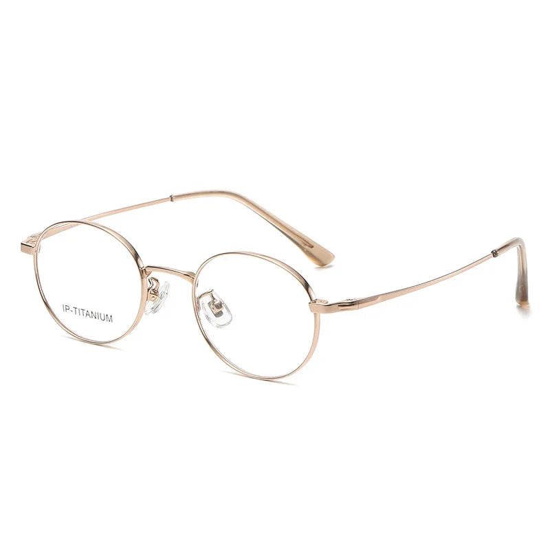 Yimaruili Women's Full Rim Oval Round Titanium Eyeglasses 698521
