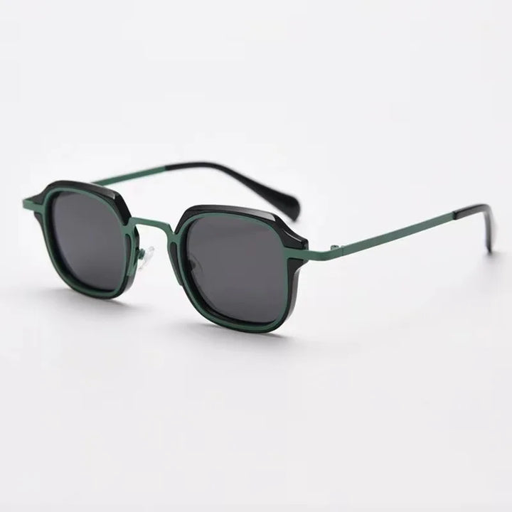 Zirosat Unisex Full Rim Flat Top Square Alloy Acetate Sunglasses Y7254 Sunglasses Zirosat C4  