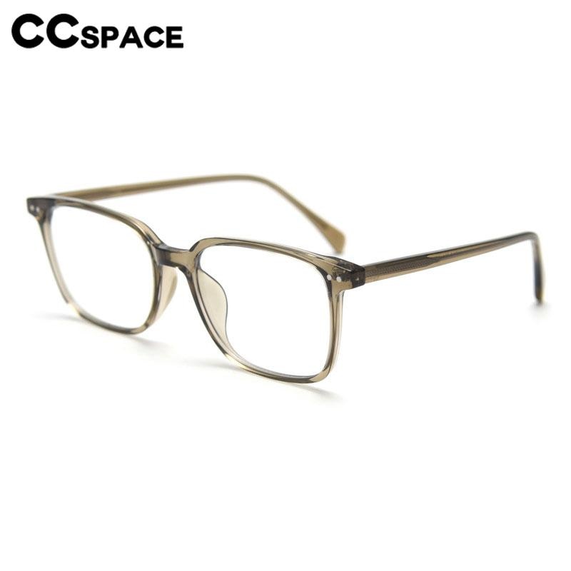 CCspace Unisex Full Rim Square Tr 90 Titanium Eyeglasses 56787 Full Rim CCspace   