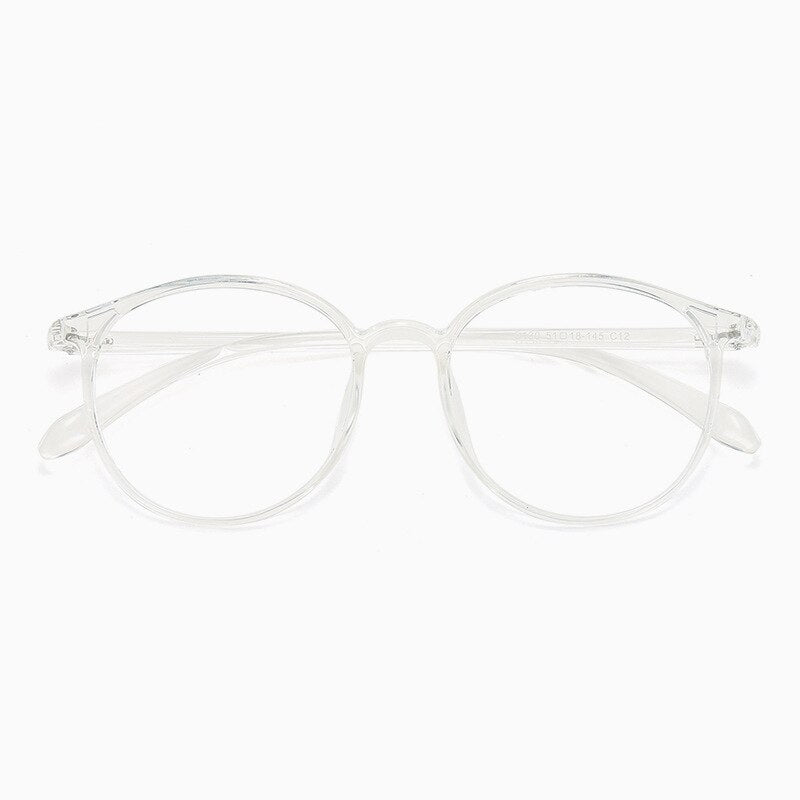 KatKani Unisex Full Rim Round Tr 90 Eyeglasses D130 Full Rim KatKani Eyeglasses Transparent  