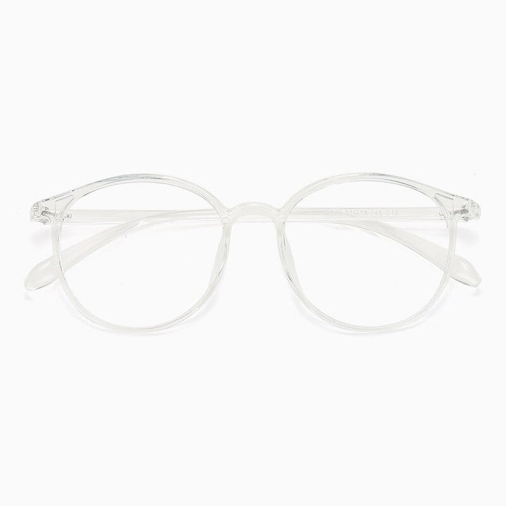 KatKani Unisex Full Rim Round Tr 90 Eyeglasses D130 Full Rim KatKani Eyeglasses Transparent  