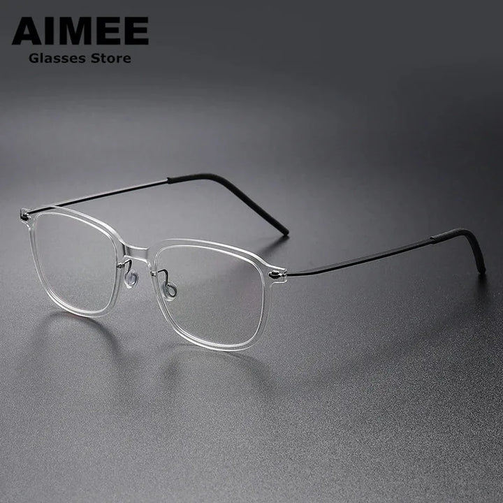 Aimee Women's Full Rim Square Titanium Acetate Eyeglasses 26510