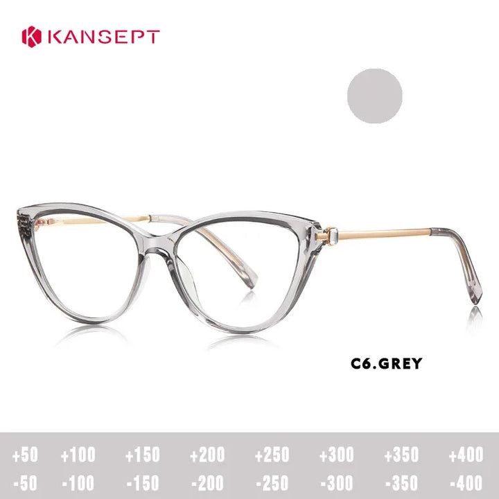Kansept Women's Full Rim Cat Eye Tr 90 Titanium Reading Glasses 22406