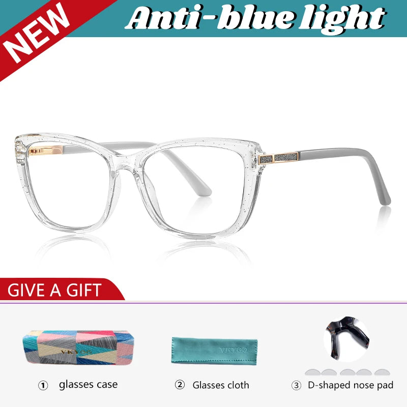 Vicky Women's Full Rim Cat Eye Tr 90 Titanium Reading Glasses 72246