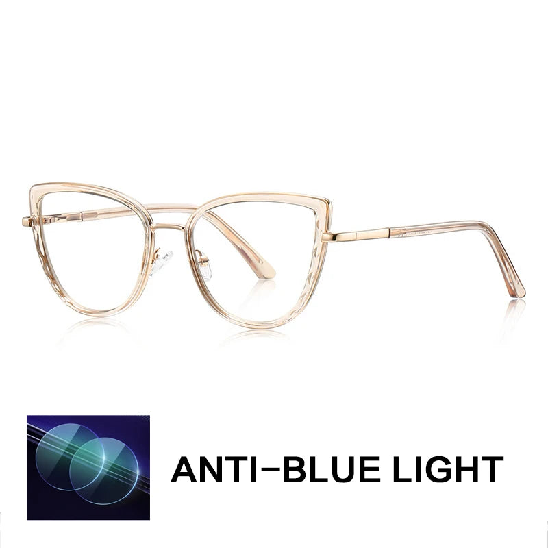 Gatenac Women's Full Rim Cat Eye Tr 90 Titanium Reading Glasses Gx3151