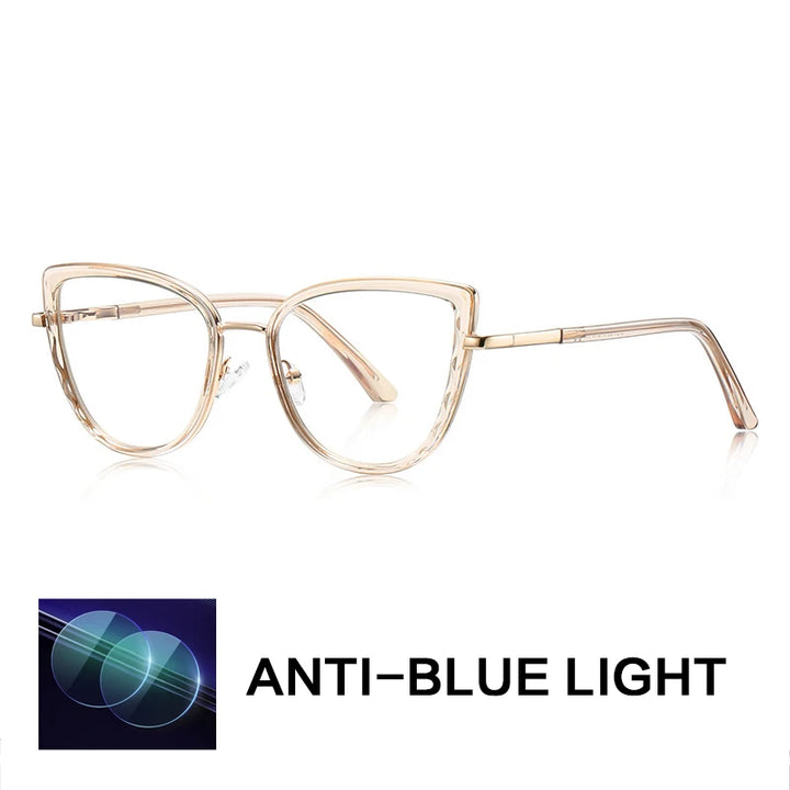 Gatenac Women's Full Rim Cat Eye Tr 90 Titanium Reading Glasses Gx3151