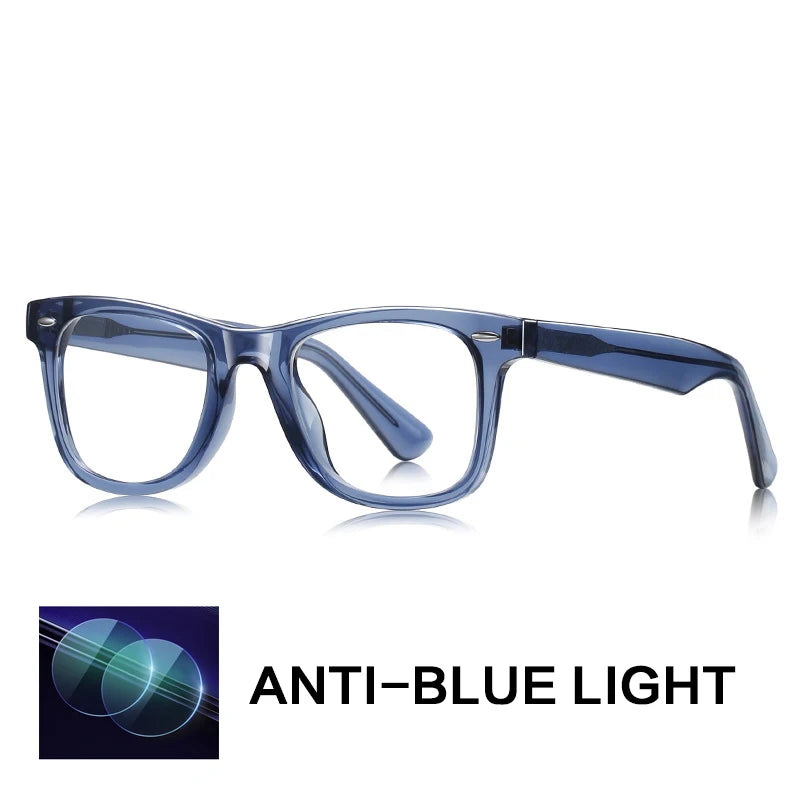 Gatenac Unisex Full Rim Square Tr 90 Titanium Reading Glasses Gxyj9028
