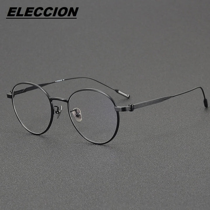 Eleccion Women's Full Rim Round Titanium Eyeglasses 13719