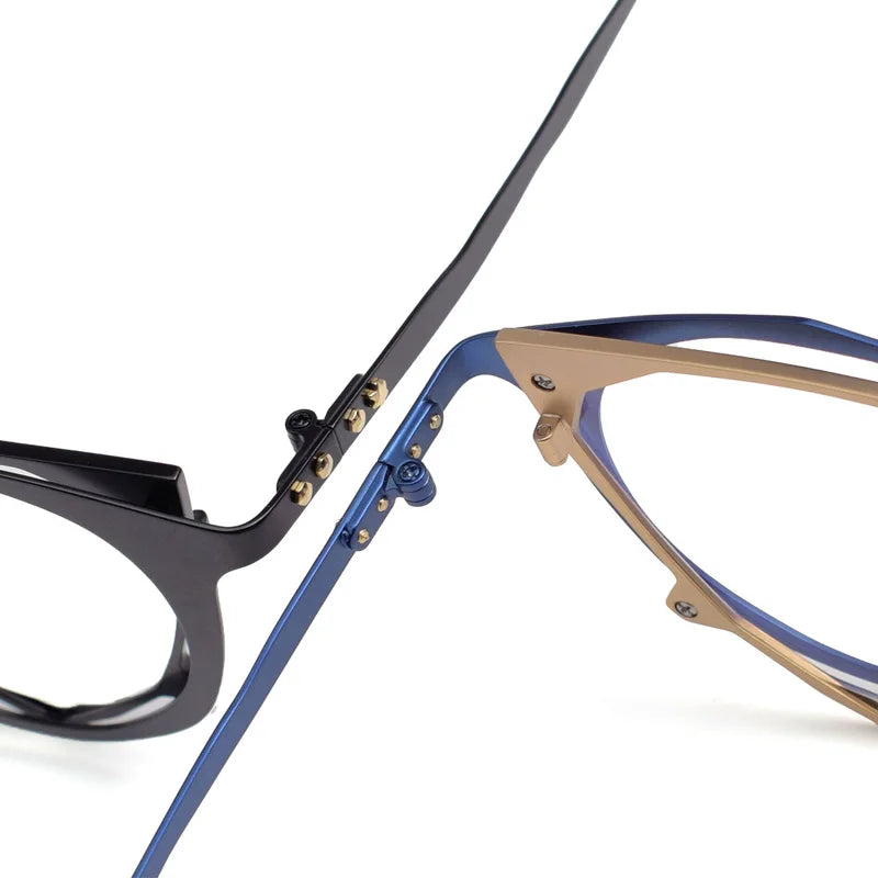 Muzz 0045-2 unisex oval IP titanium prescription eyeglasses — view 9