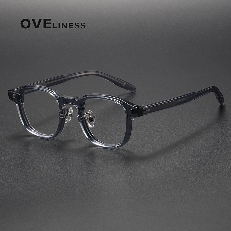 Oveliness Unisex Full Rim Square Acetate Eyeglasses V013 Full Rim Oveliness grey  