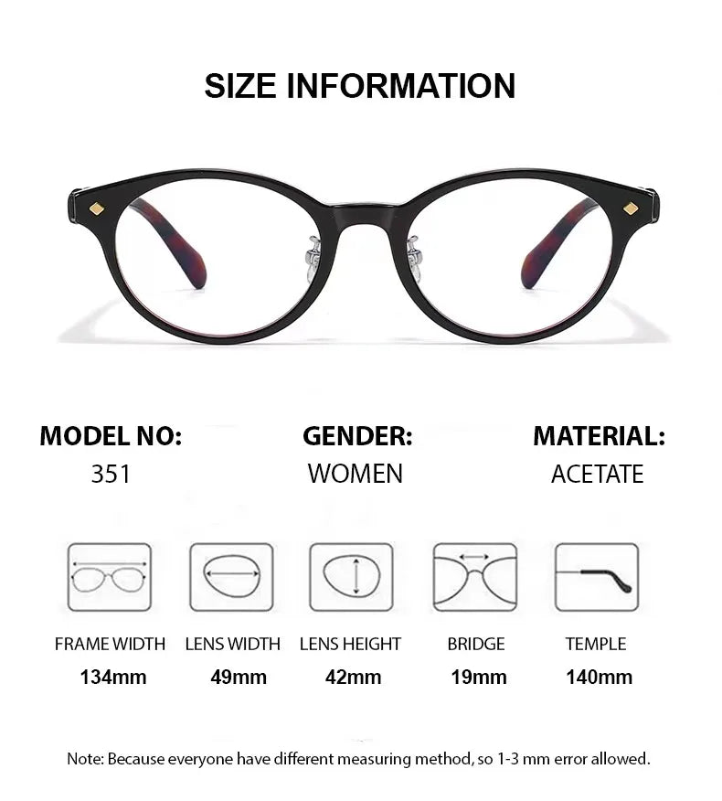 Summer Flower Women's Full Rim Round Acetate Eyeglasses 842351 Full Rim Summer Flower