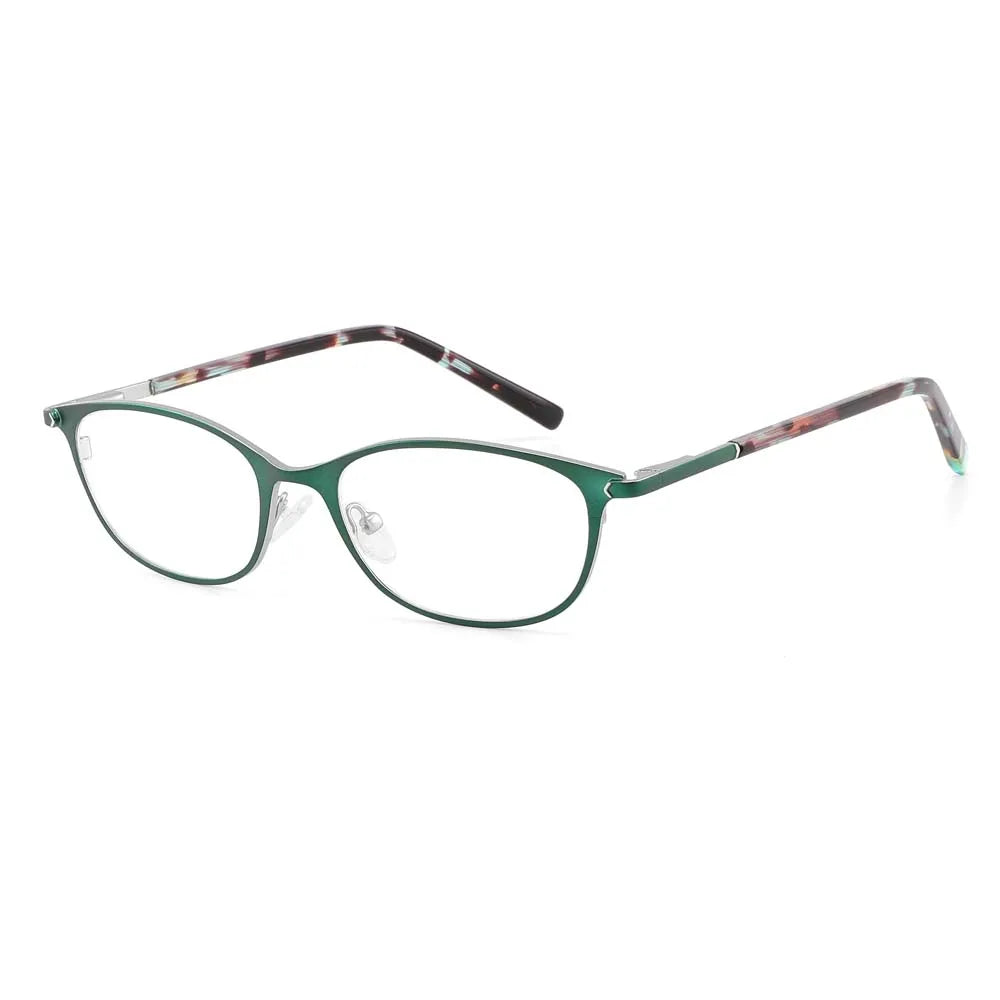 Laoyehui Women's Full Rim Small Square Alloy Reading Glasses Reading Glasses Laoyehui C3 +150 