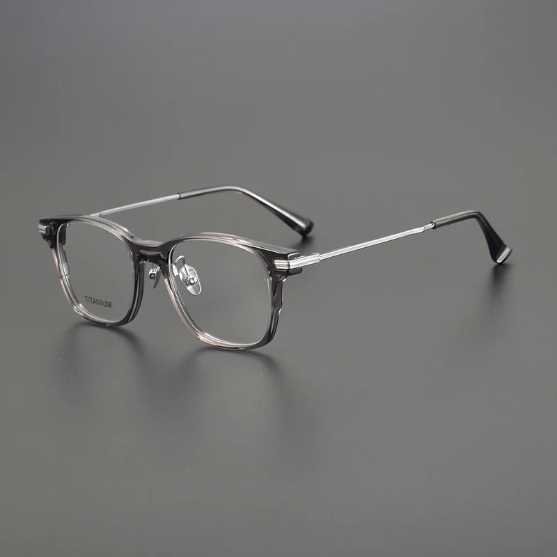 Nobler Unisex Full Rim Square Acetate Titanium Eyeglasses M142 Full Rim Nobler C6  