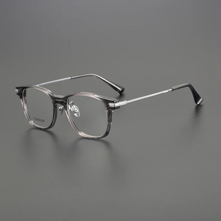 Nobler Unisex Full Rim Square Acetate Titanium Eyeglasses M142 Full Rim Nobler C6  