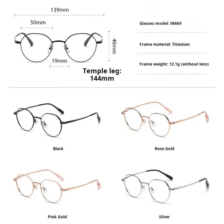 Momoja Unisex Full Rim Flat Top Polygonal Titanium Eyeglasses 98669