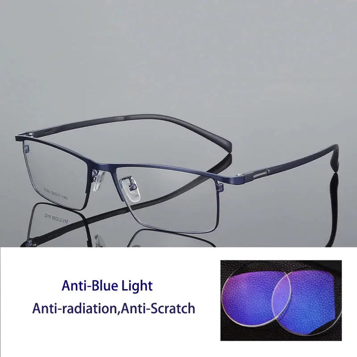 Kocolior 254600 Unisex full Rim Square Brow Line Titanium Frames FuzWeb