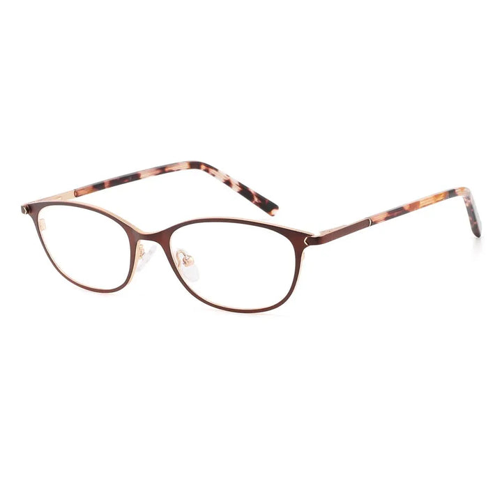 Laoyehui Women's Full Rim Small Square Alloy Reading Glasses Reading Glasses Laoyehui C4 -300 