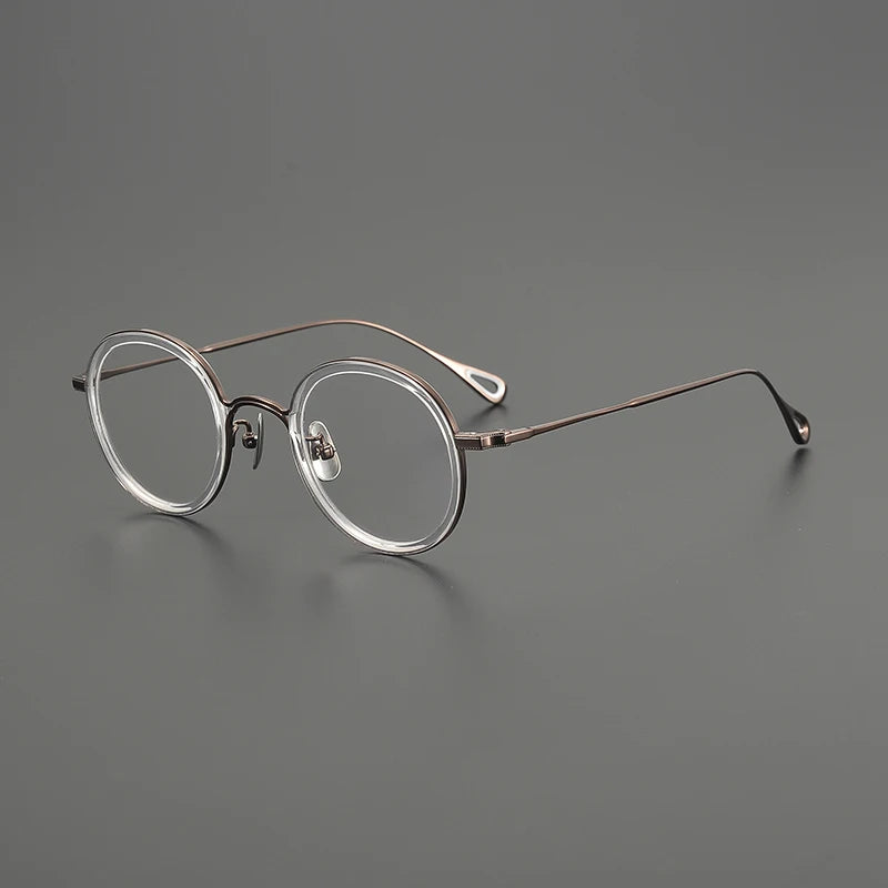Gatenac Women's Full Rim Oval Square Acetate Titanium Eyeglasses G1583