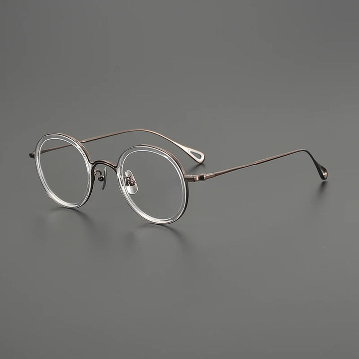 Gatenac Women's Full Rim Oval Square Acetate Titanium Eyeglasses G1583