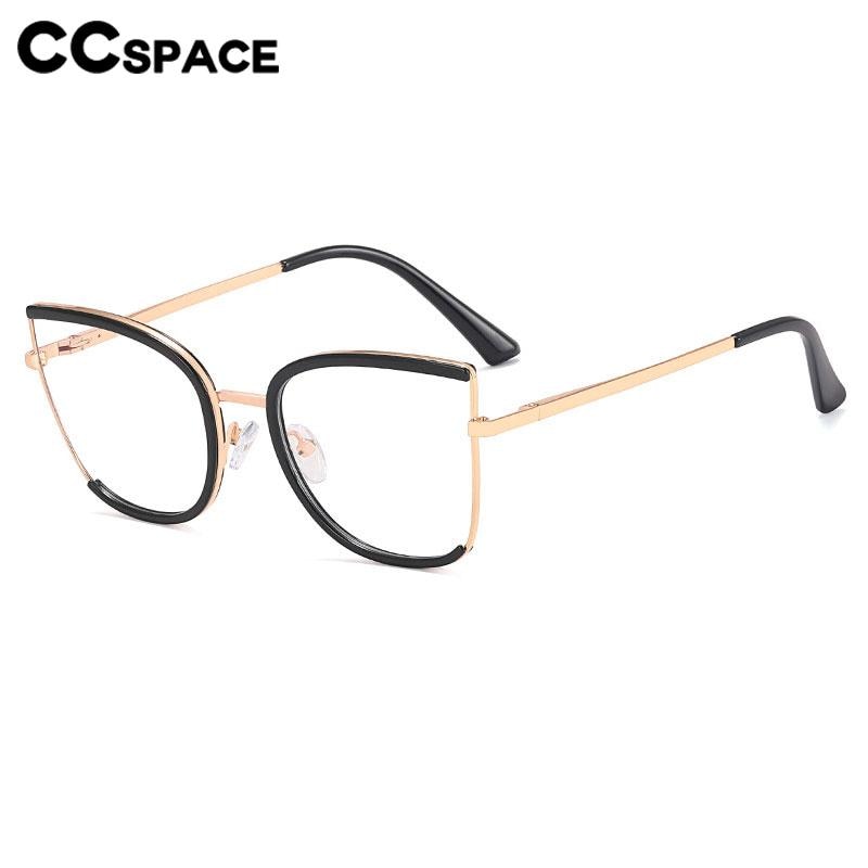 CCSpace Women's Full Rim Square Cat Eye Tr 90 Titanium Eyeglasses 56706 Full Rim CCspace   