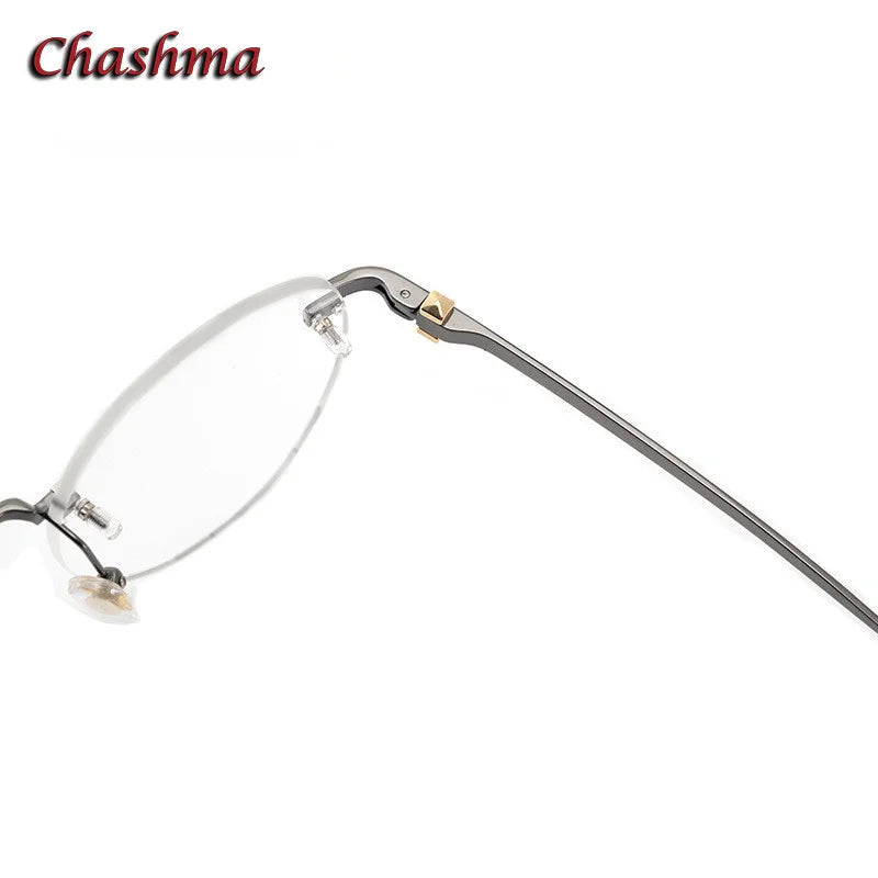 Chashma Ochki Unisex Rimless Round Titanium Eyeglasses 0293 Rimless Chashma Ochki   