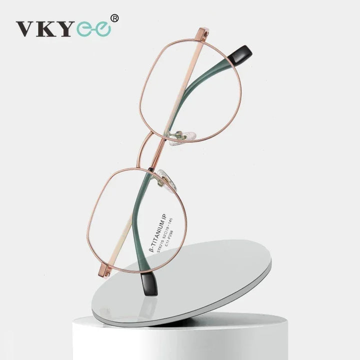 Vicky Unisex Full Rim Round Titanium Reading Glasses St6215 Reading Glasses Vicky   