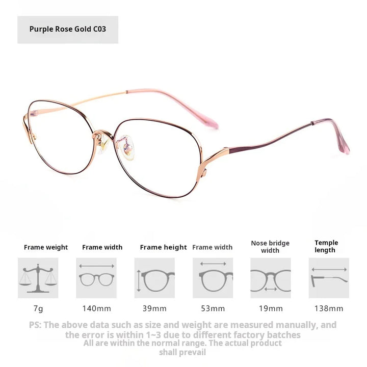 Xbora Unisex Full Rim Oval Square Titanium Alloy Eyeglasses 70301
