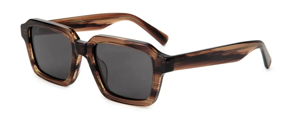 Esnbie 251811 Unisex Full Rim Polygon Square Acetate Sunglasses FuzWeb