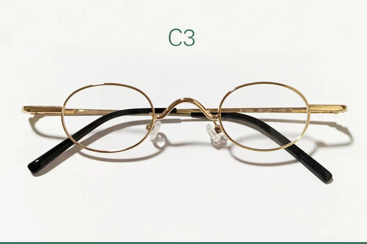 Yujo Women's Full Rim Oval Round Alloy Reading Glasses 14126