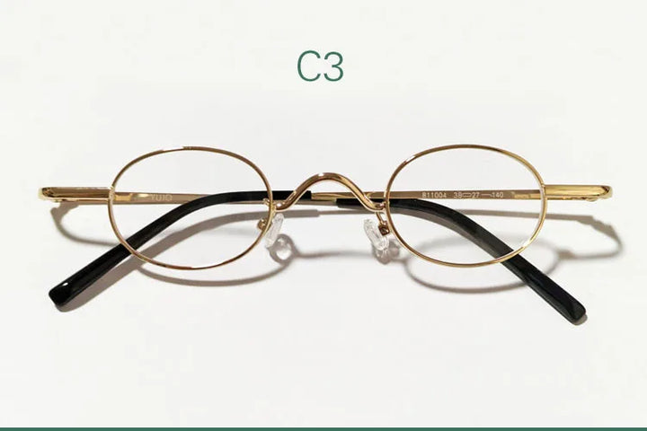 Yujo Women's Full Rim Oval Round Alloy Reading Glasses 14126