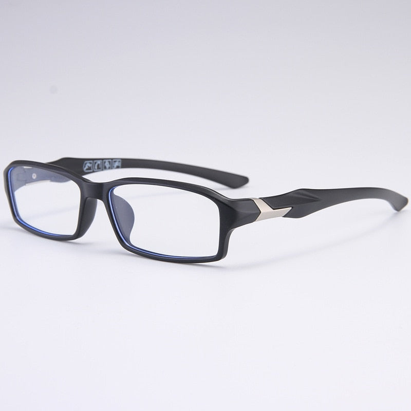 Cubojue Unisex Full Rim Rectangle Tr 90 Titanium Myopic Reading Glasses 5059m Reading Glasses Cubojue no function lens 0 matte black 