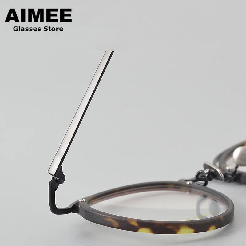 Aimee Unisex Full Rim Round Titanium Acetate Eyeglasses 2536 Full Rim Aimee   