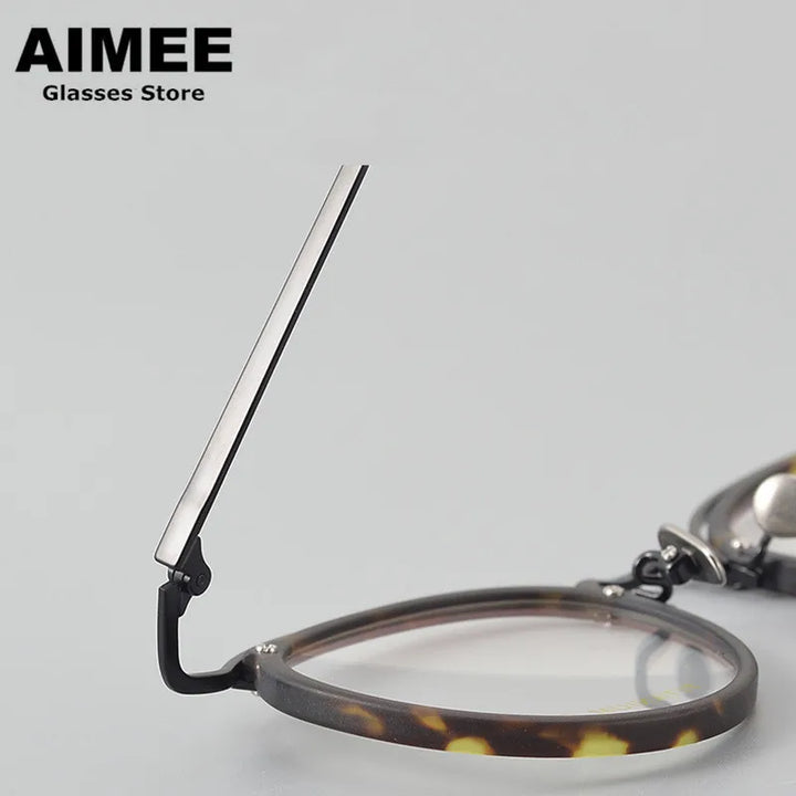 Aimee Unisex Full Rim Round Titanium Acetate Eyeglasses 2536 Full Rim Aimee   