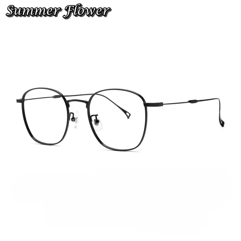 Summer Flower Unisex Full Rim Square Titanium Eyeglasses 686247