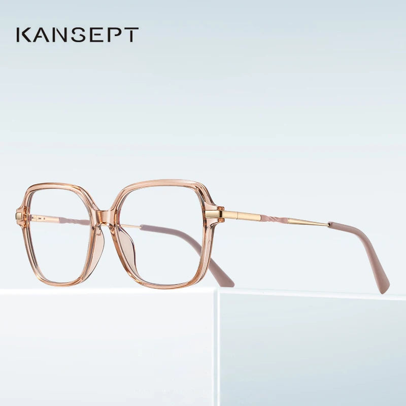 Kansept Women's Full Rim Square Tr 90 Alloy Reading Glasses 2211 Reading Glasses Kansept   