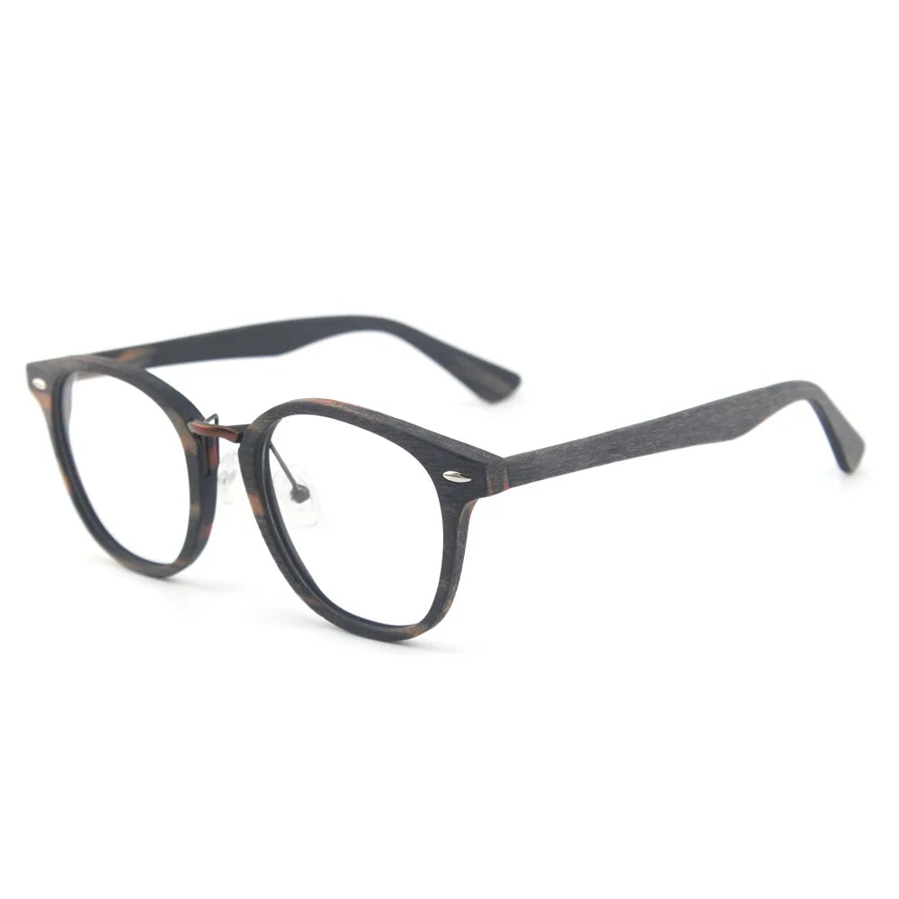 Hdcrafter Mens Full Rim Round Acetate Titanium Frames 535500 — view 3 | Hdcrafter Eyeglasses at FuzWeb