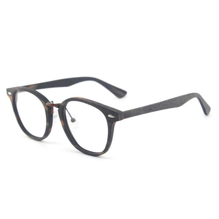 Hdcrafter Mens Full Rim Round Acetate Titanium Frames 535500 — view 3 | Hdcrafter Eyeglasses at FuzWeb