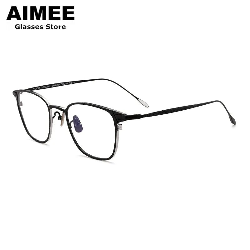 Aimee Unisex Full Rim Square Titanium Eyeglasses 251201 Full Rim Aimee   