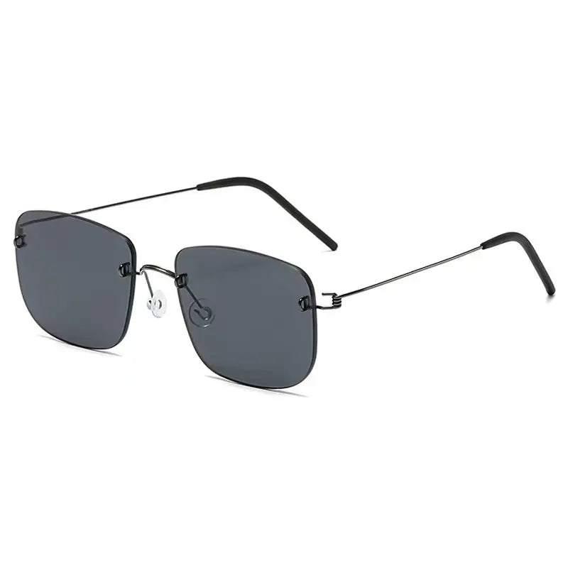 Aimee Women's Rimless Square Screwless Titanium Sunglasses 742366
