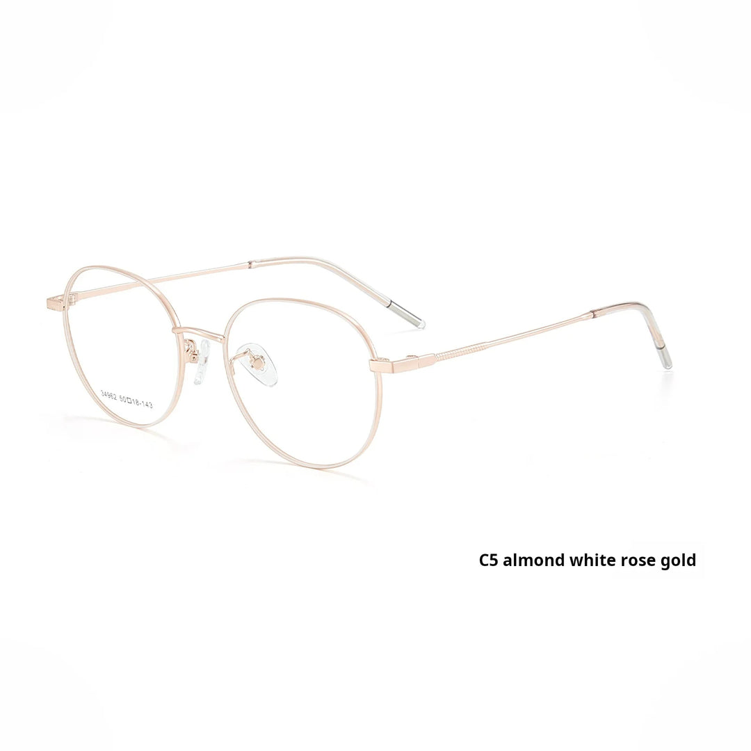 Momoja Unisex Full Rim Flat Top Oval Round Alloy Eyeglasses 734962