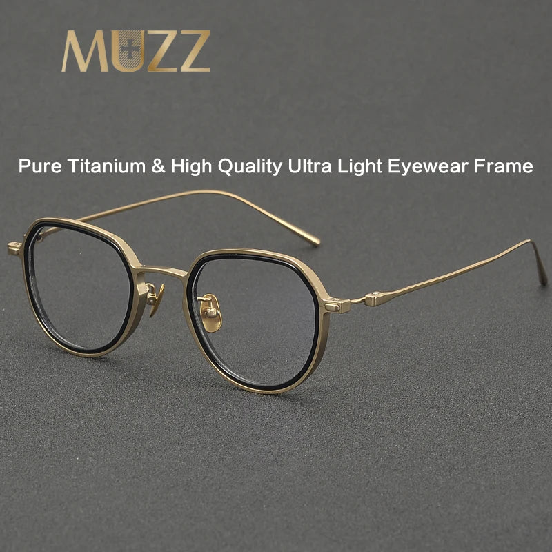 Muzz 8316 unisex oval IP titanium prescription eyeglasses