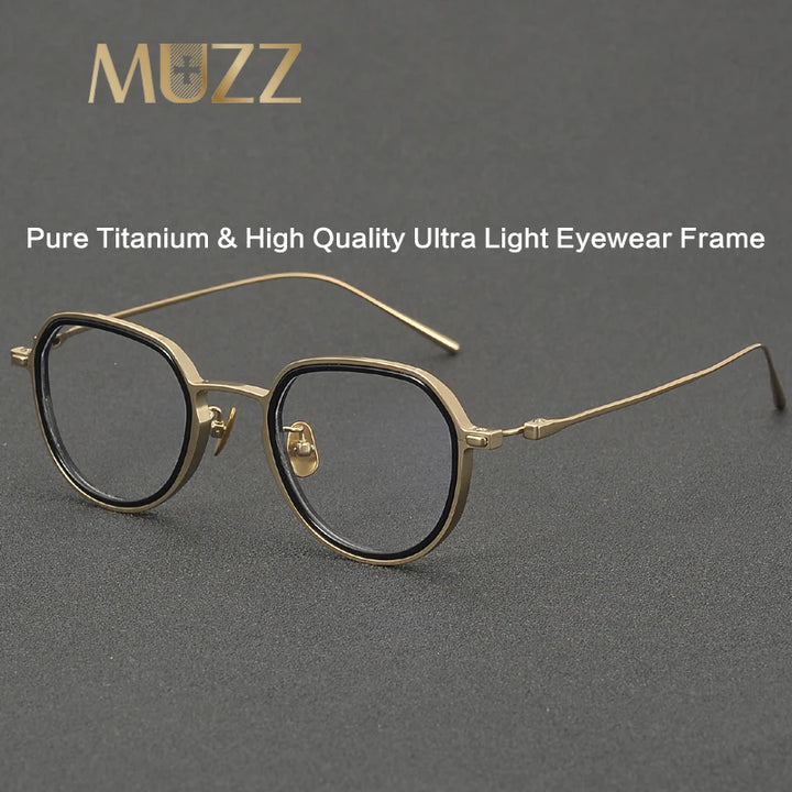 Muzz 8316 unisex oval IP titanium prescription eyeglasses
