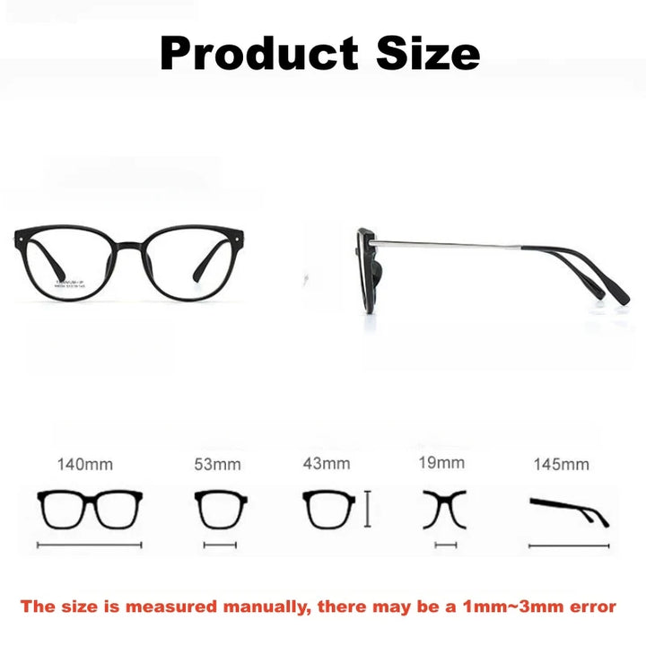 Yimaruili Unisex Full Rim Cat-Eye TR-90 Titanium Eyeglasses M8334 — view 2 | Yimaruili at FuzWeb