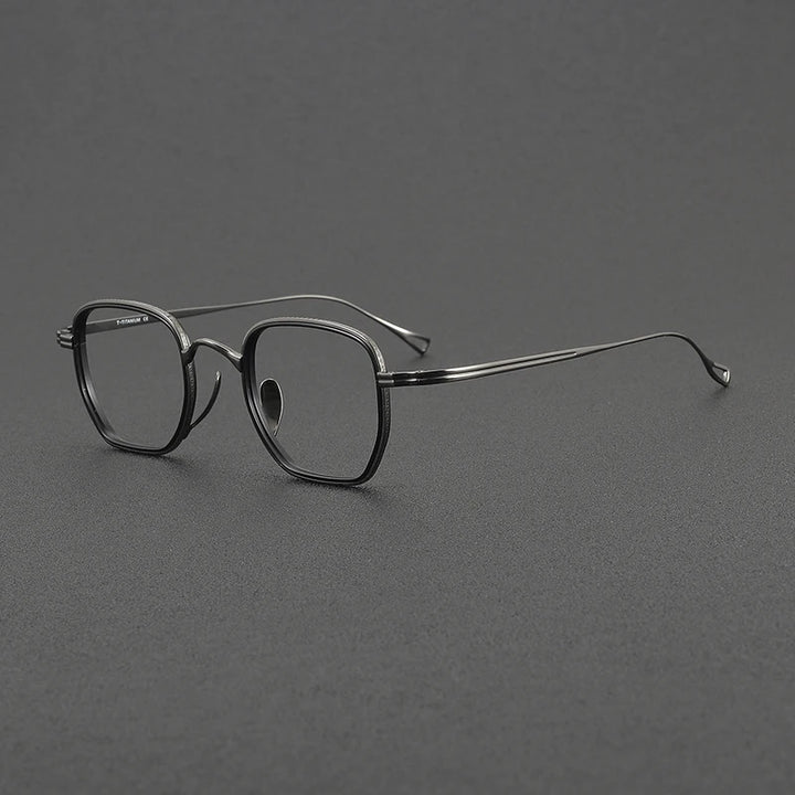 Muzz Unisex Full Rim Oval Polygon Titanium Eyeglasses 81233
